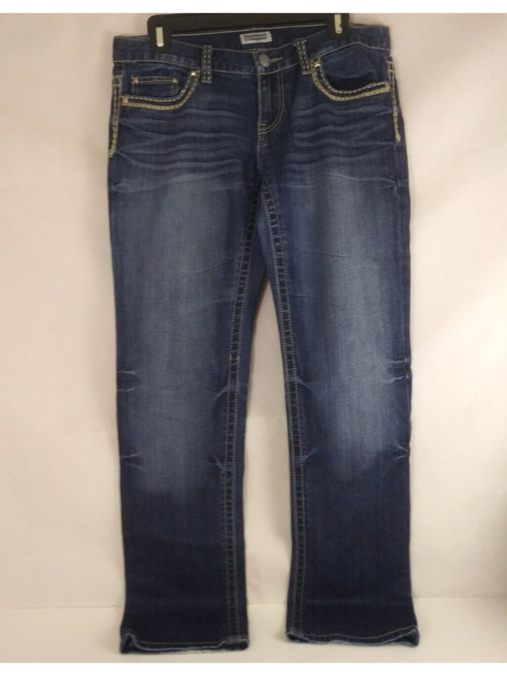 Daytrip Aquarius Straight Distressed Whiskered Jeans Size 29L
